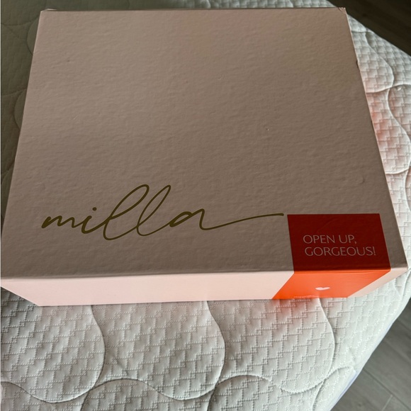 Size XL Authentic Milla tea length tulle dress in color misty rose. Worn once. - Picture 9 of 15